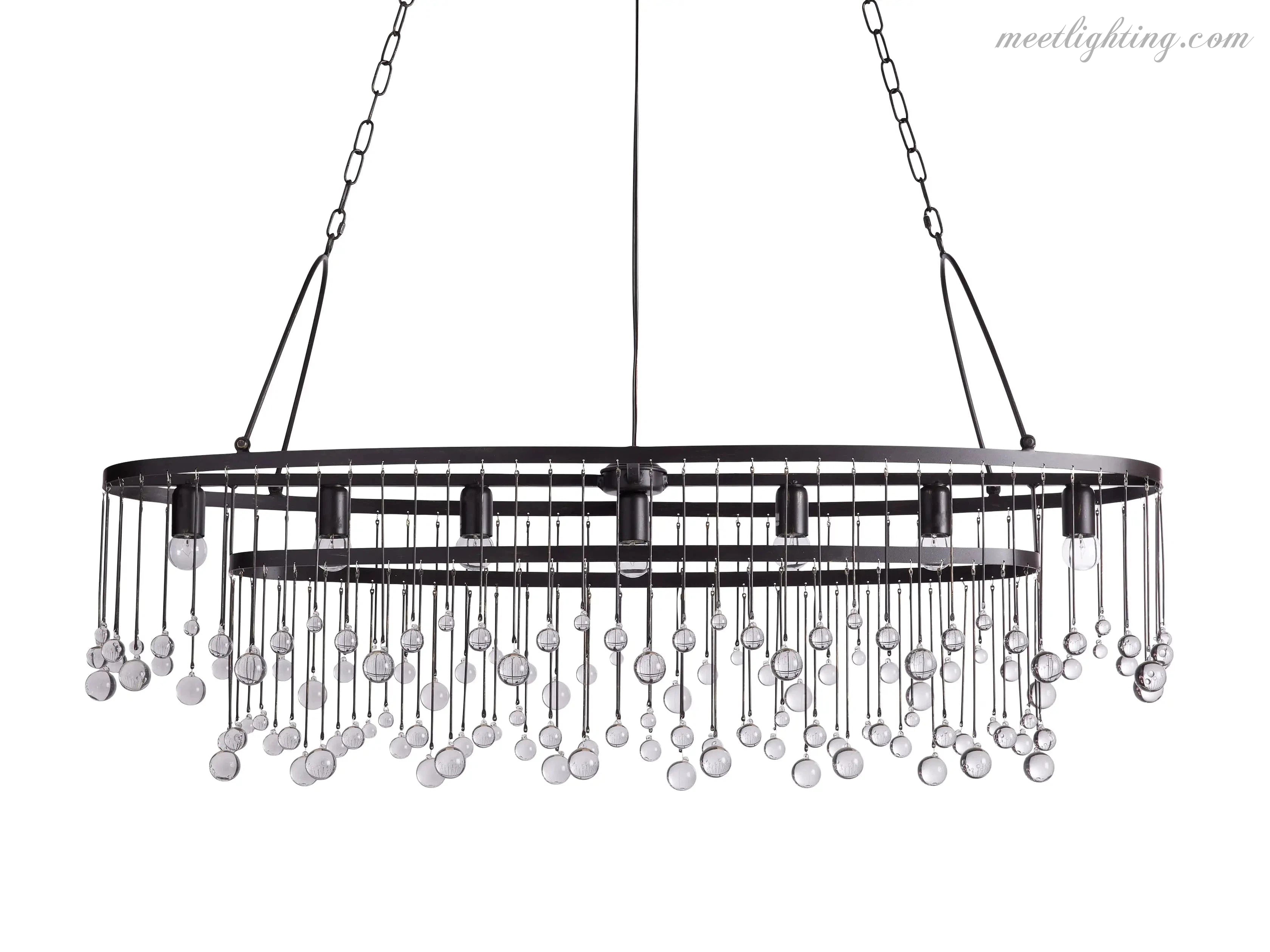 Aubrey 7 Light Oval Chandelier-MEET LIGHTING