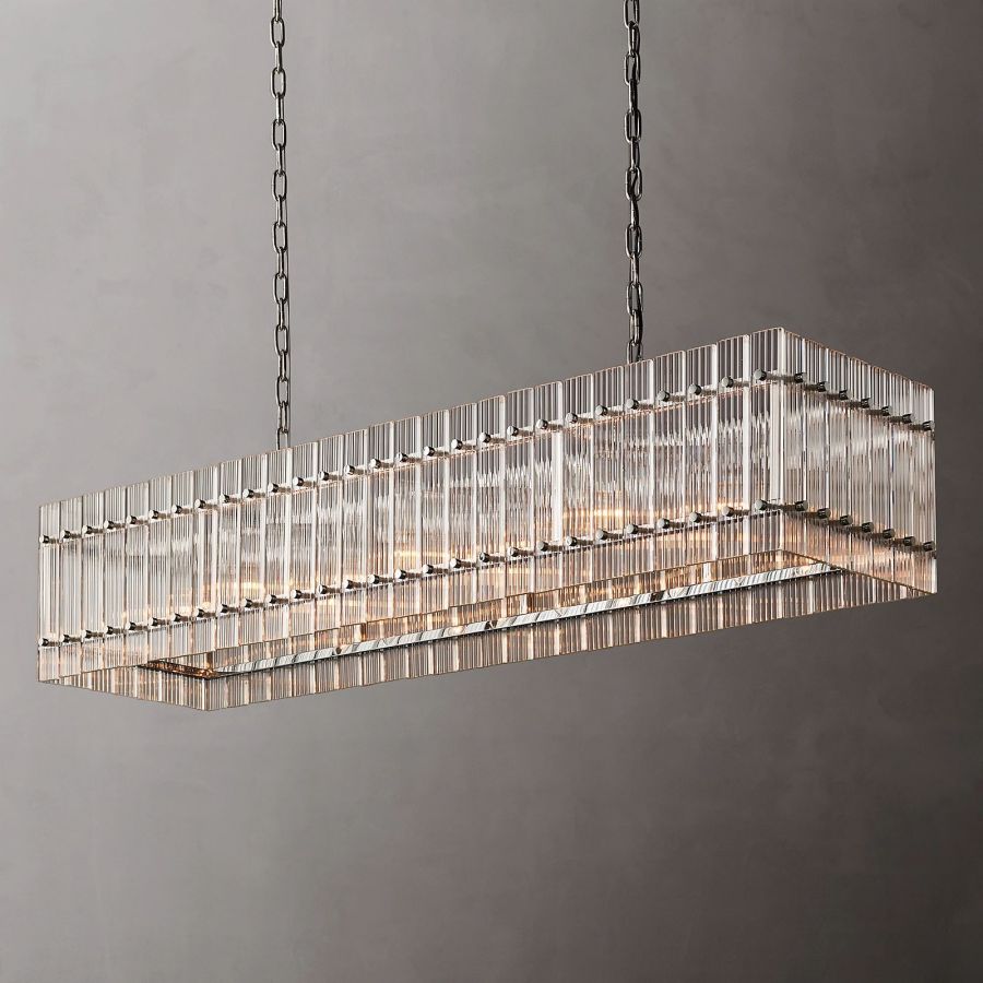 San Marco Rectangle Chandelier 54" 72"-MEET LIGHTING