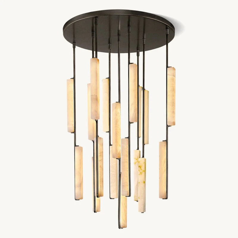 Audon Alabaster Round Chandelier