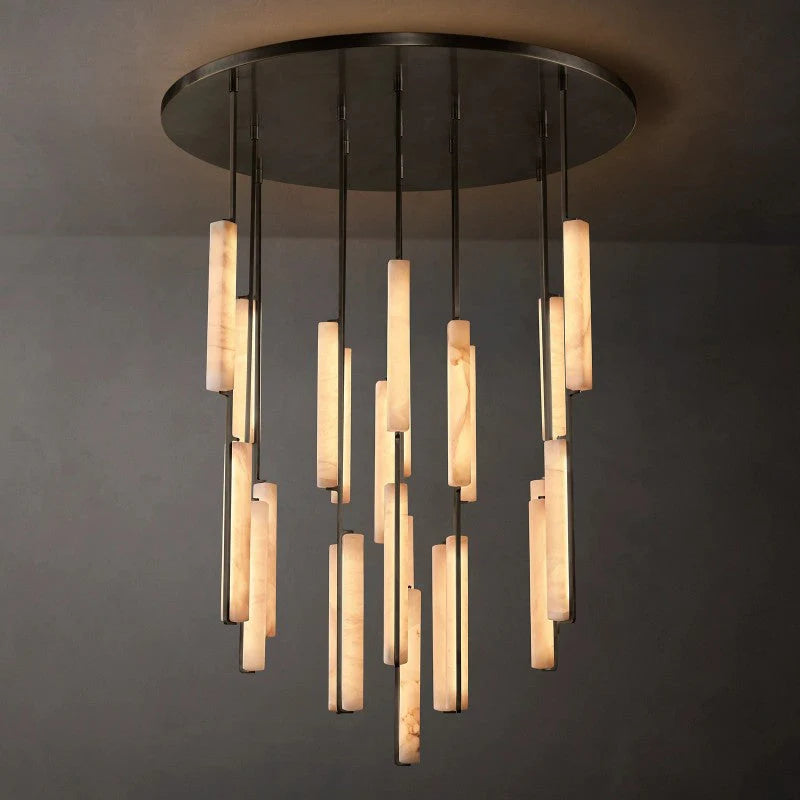 Audon Alabaster Round Chandelier