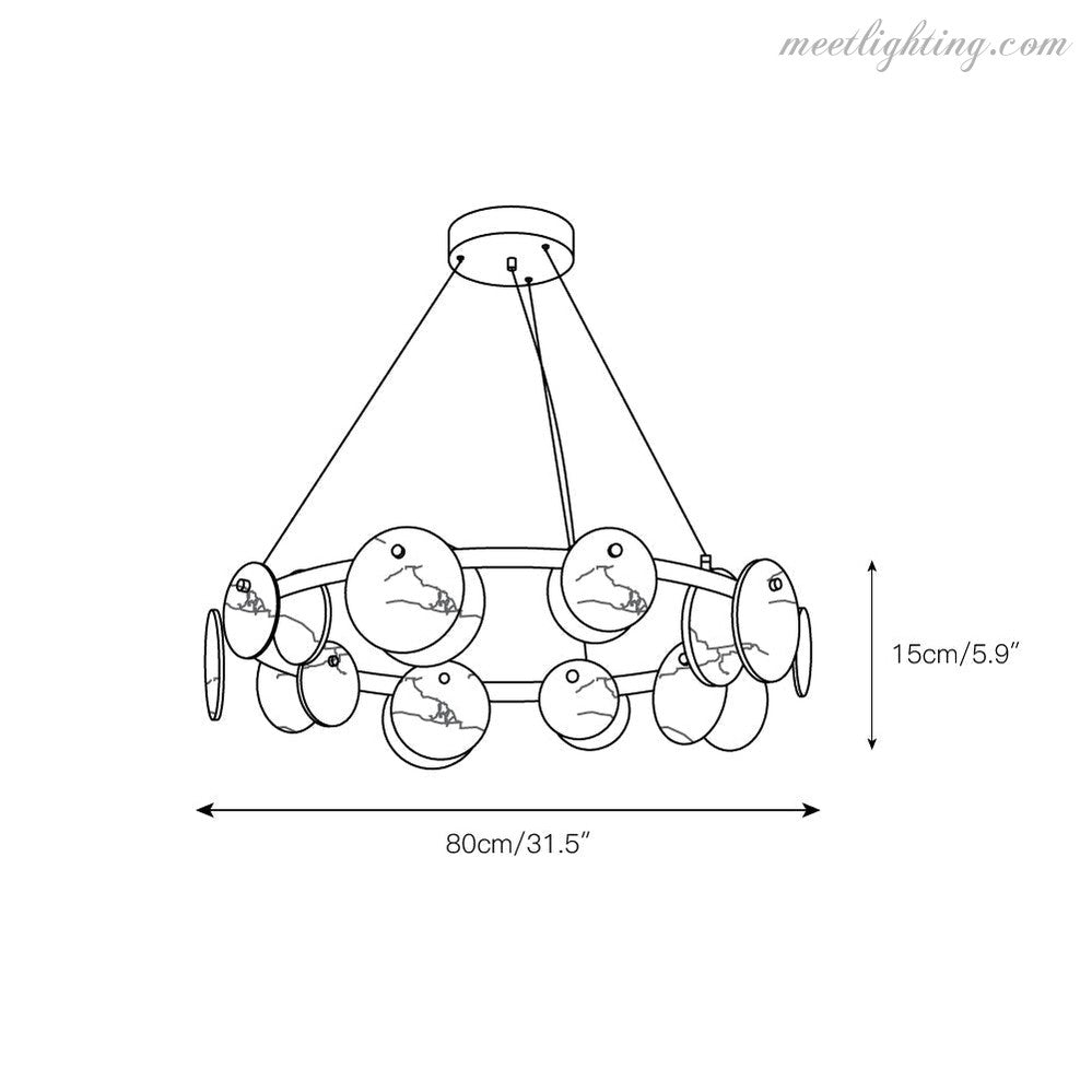 Austen Alabaster Chandelier-MEET LIGHTING