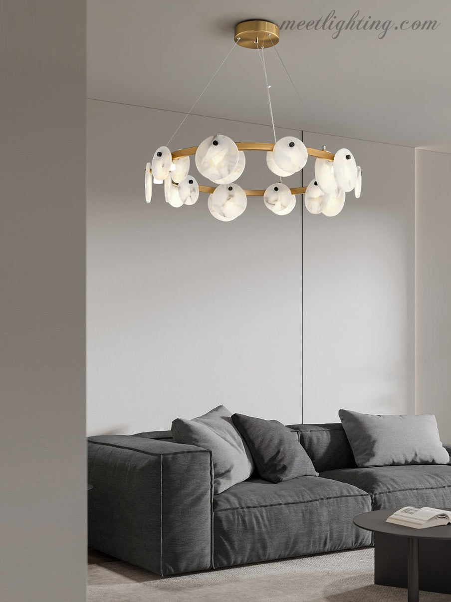Austen Alabaster Chandelier-MEET LIGHTING