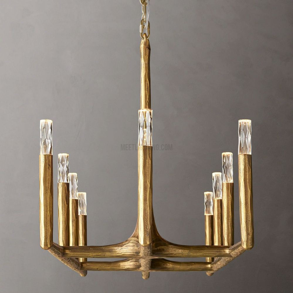 Thaddeus Forged Linear Chandelier-MEET LIGHTING
