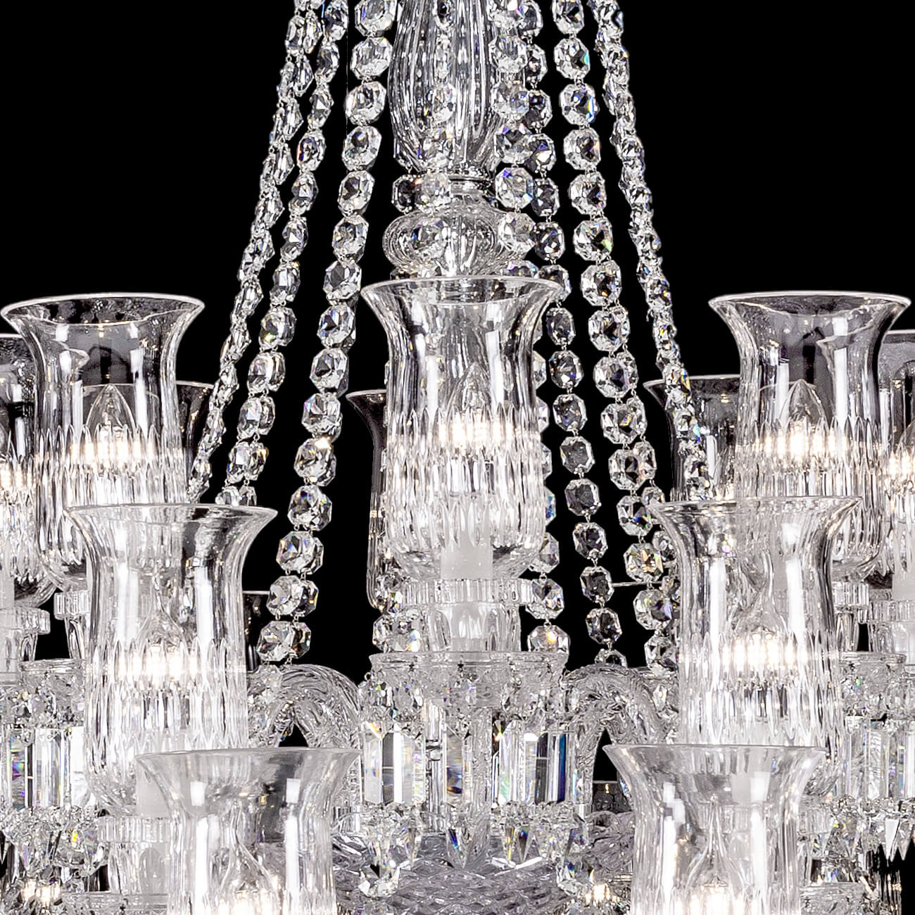 Baccarat Crystal Cups Chandelier For Living Room-MEET LIGHTING