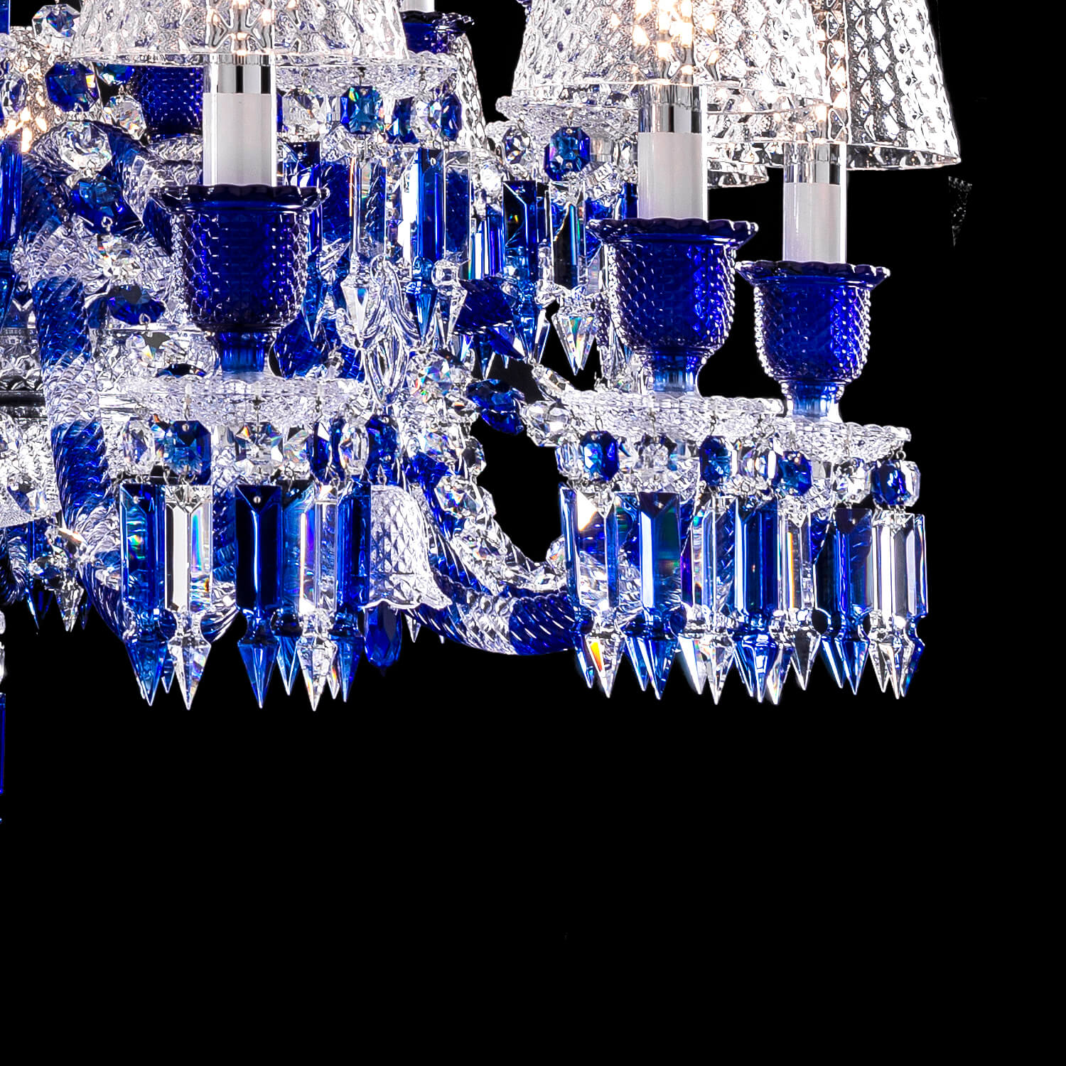 Baccarat Zenith Faunacrystopolis Blue Crystal Chandelier-MEET LIGHTING