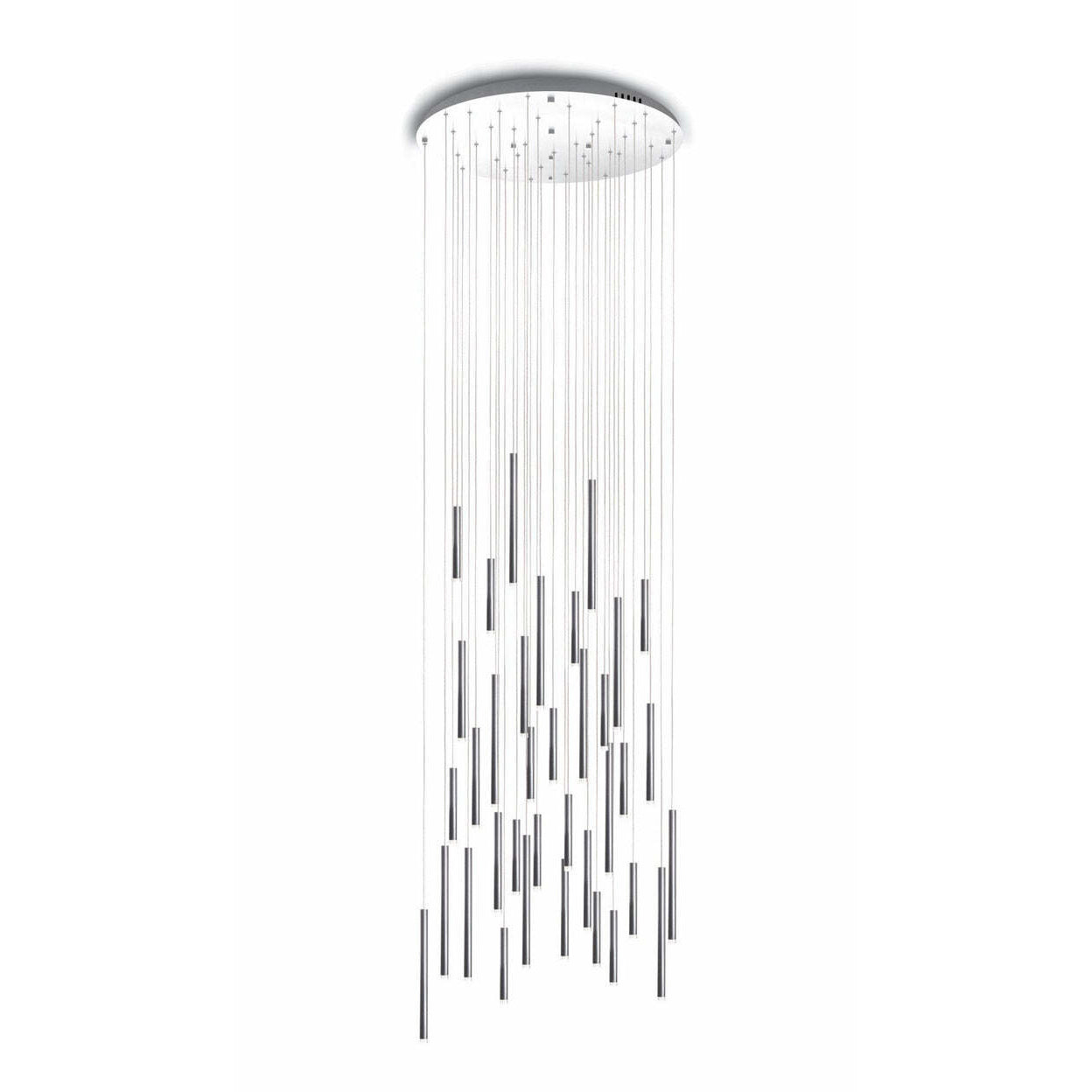 Bellini Round Metal Tubular Pendant Light Chandelier-MEET LIGHTING
