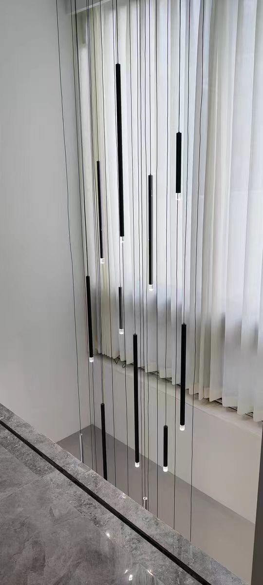 Bellini Round Metal Tubular Pendant Light Chandelier-MEET LIGHTING