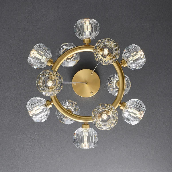 Boule Clear Crystal Round Chandelier Cord-MEET LIGHTING