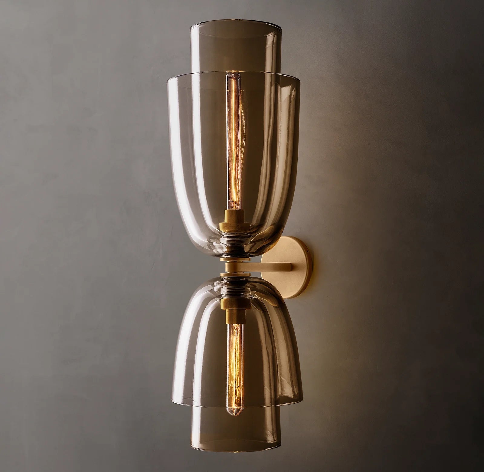 Blom Amber Glass Cloche Grand Sconce