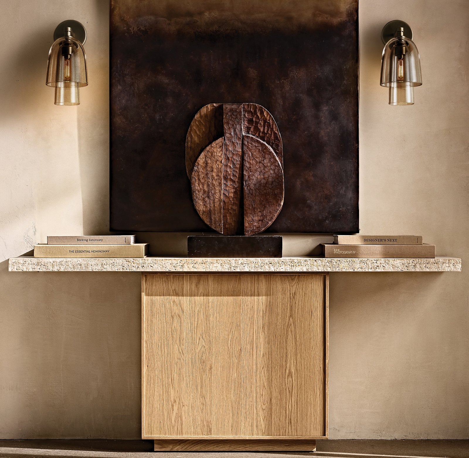 Blom Amber Glass Flute Sconce