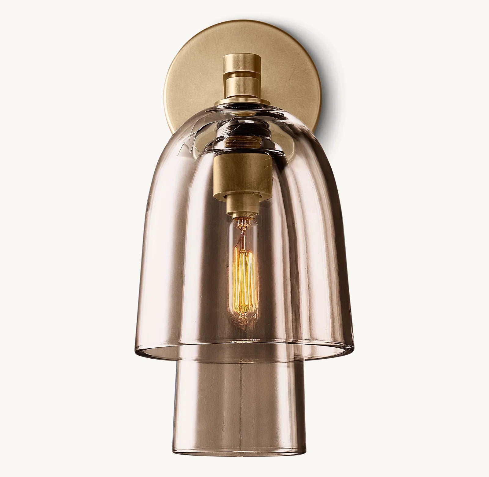 Blom Amber Glass Flute Sconce