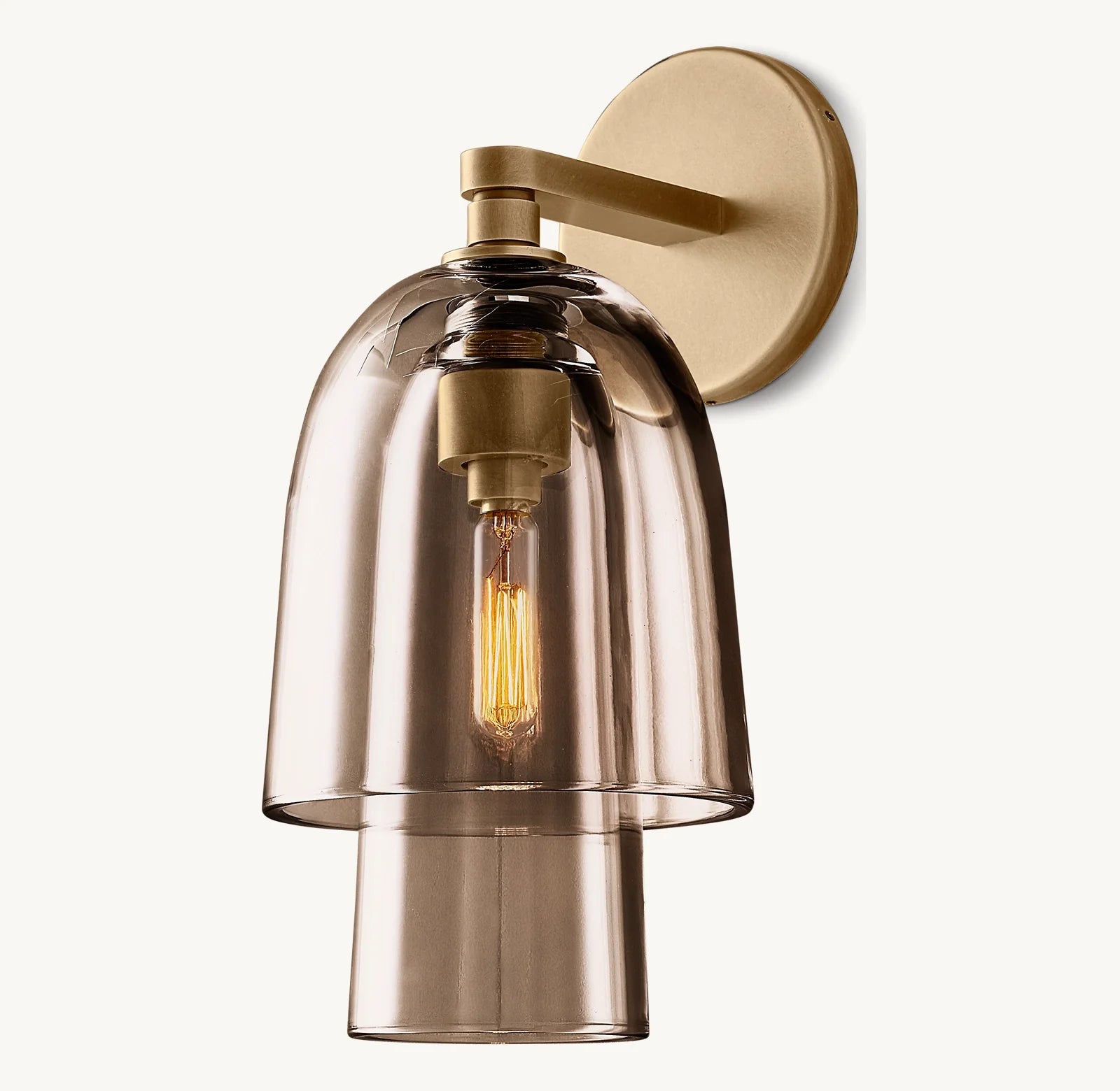 Blom Amber Glass Flute Sconce