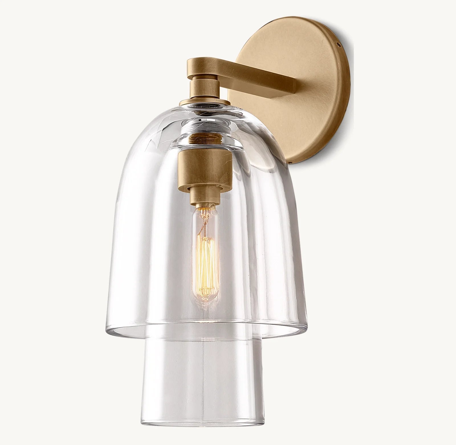 Blom Clear Glass Flute Sconce