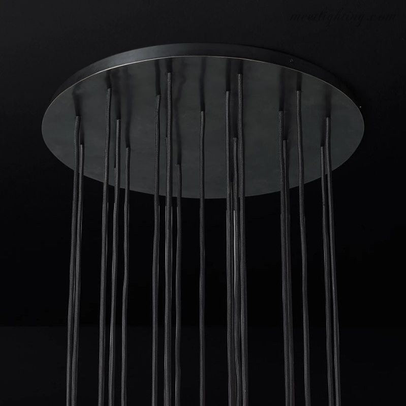 Boule Glass Round Cluster Chandelier 24"-MEET LIGHTING