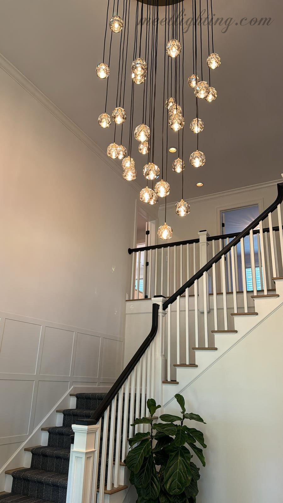 Boule Glass Round Cluster Chandelier 24"-MEET LIGHTING