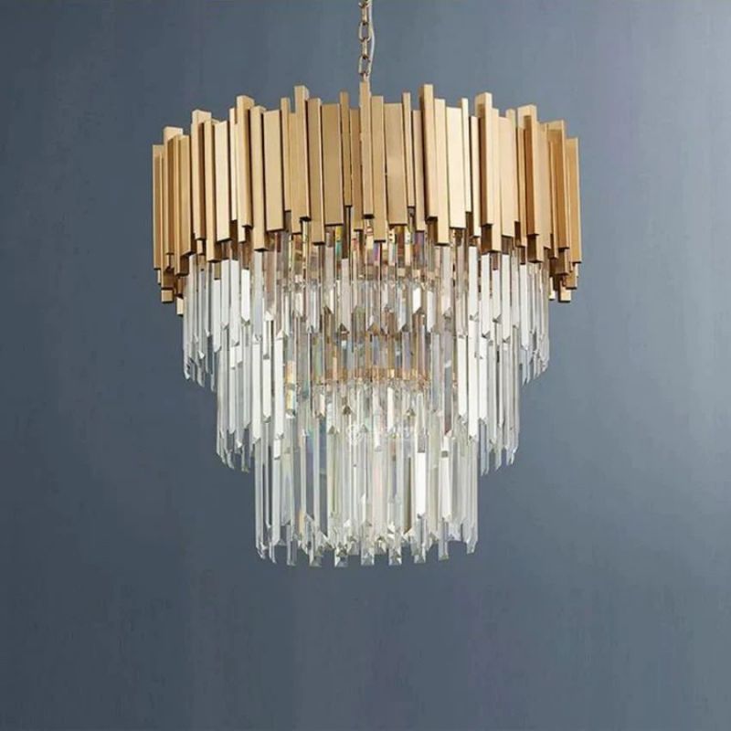 Bourbons Antoine Crystal Round Chandelier-MEET LIGHTING