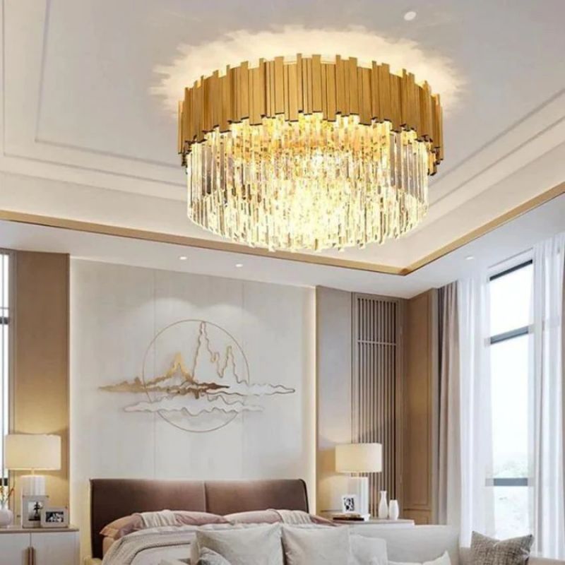 Bourbons Flushmount Chandelier-MEET LIGHTING