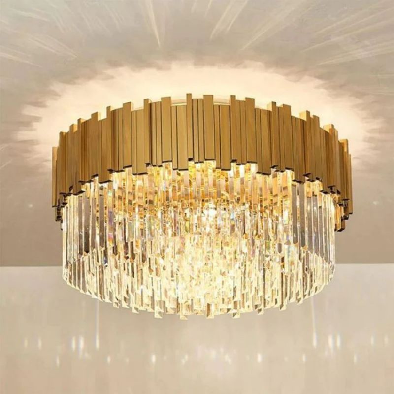 Bourbons Flushmount Chandelier-MEET LIGHTING