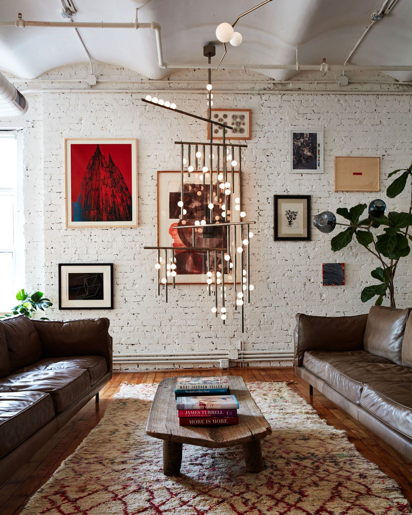 Brass Glass Drop Chandelier-MEET LIGHTING