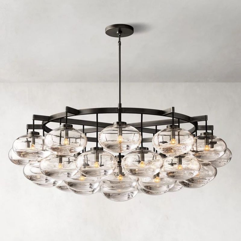 Cabrette Round Chandelier 60"-MEET LIGHTING