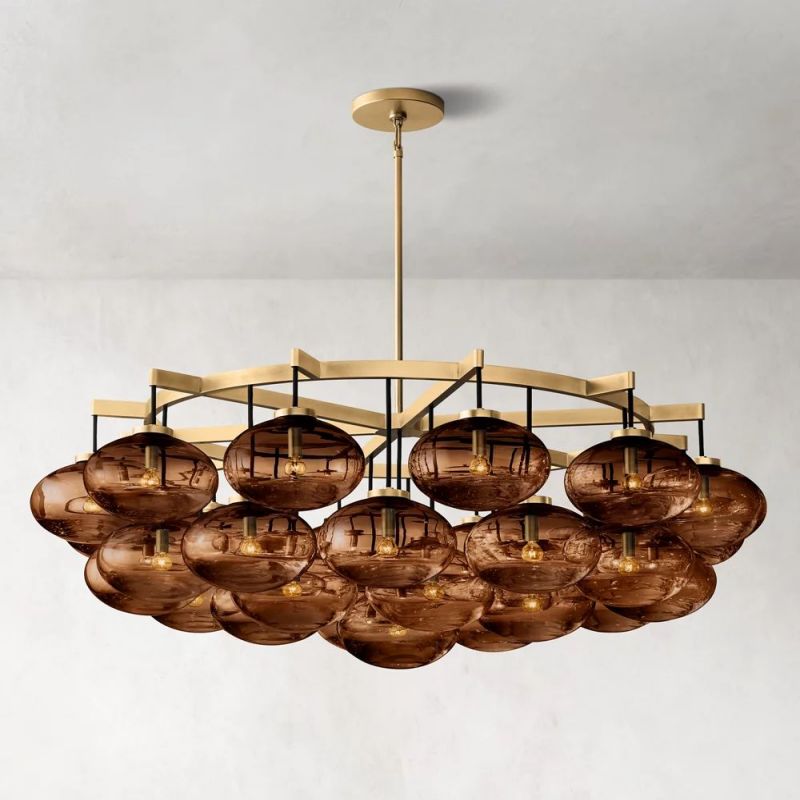 Cabrette Round Chandelier 60"-MEET LIGHTING