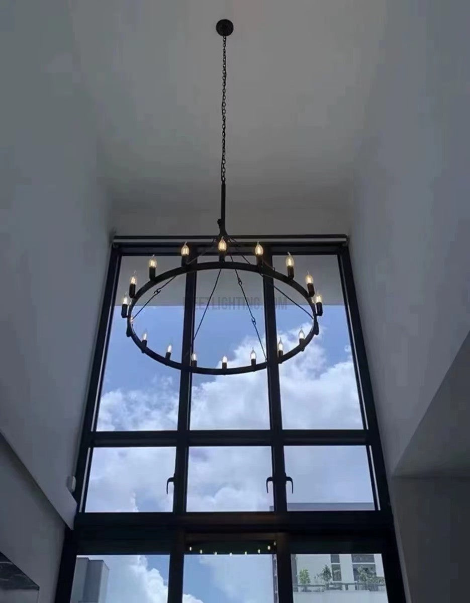 Camino Vintage Candelabra Round Chandelier 73" 63" 50" 38" 26"-MEET LIGHTING