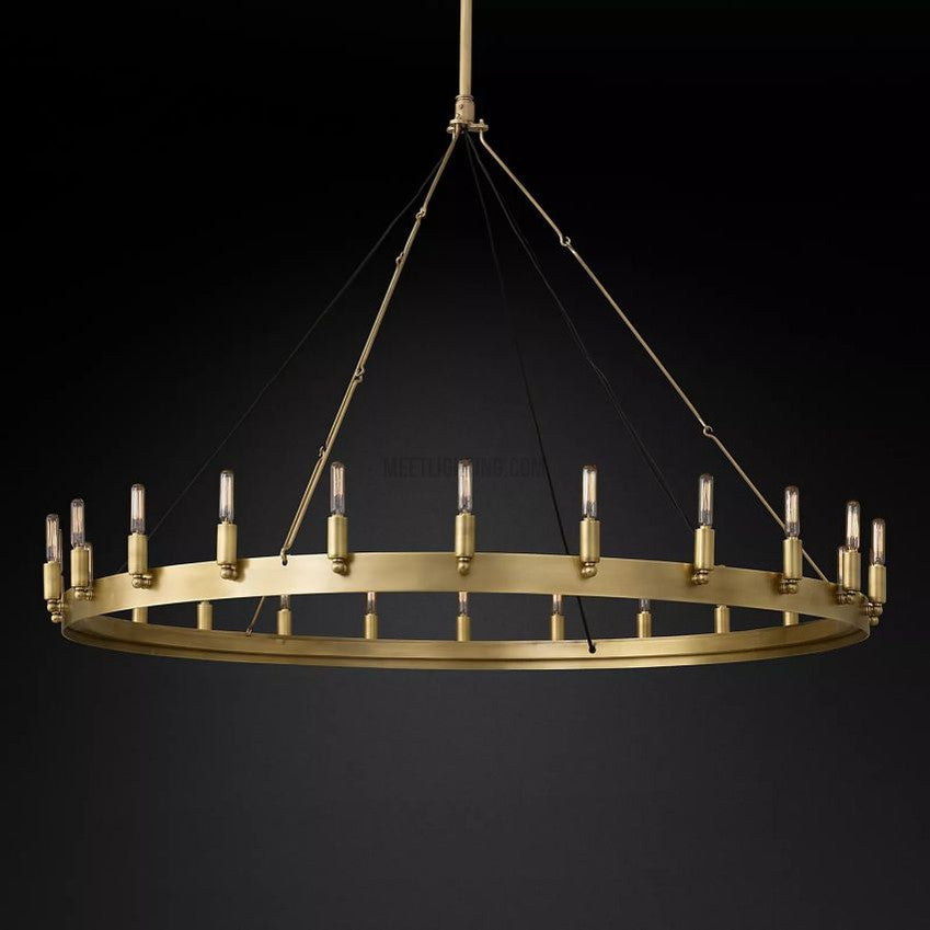 Camino Vintage Filament Round Chandelier-MEET LIGHTING