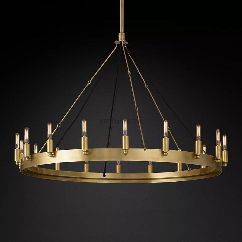 Camino Vintage Filament Round Chandelier-MEET LIGHTING