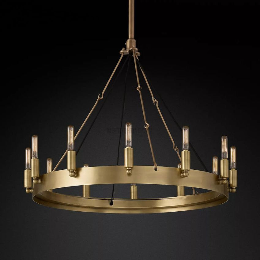 Camino Vintage Filament Round Chandelier-MEET LIGHTING