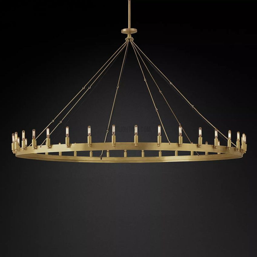 Camino Vintage Filament Round Chandelier-MEET LIGHTING