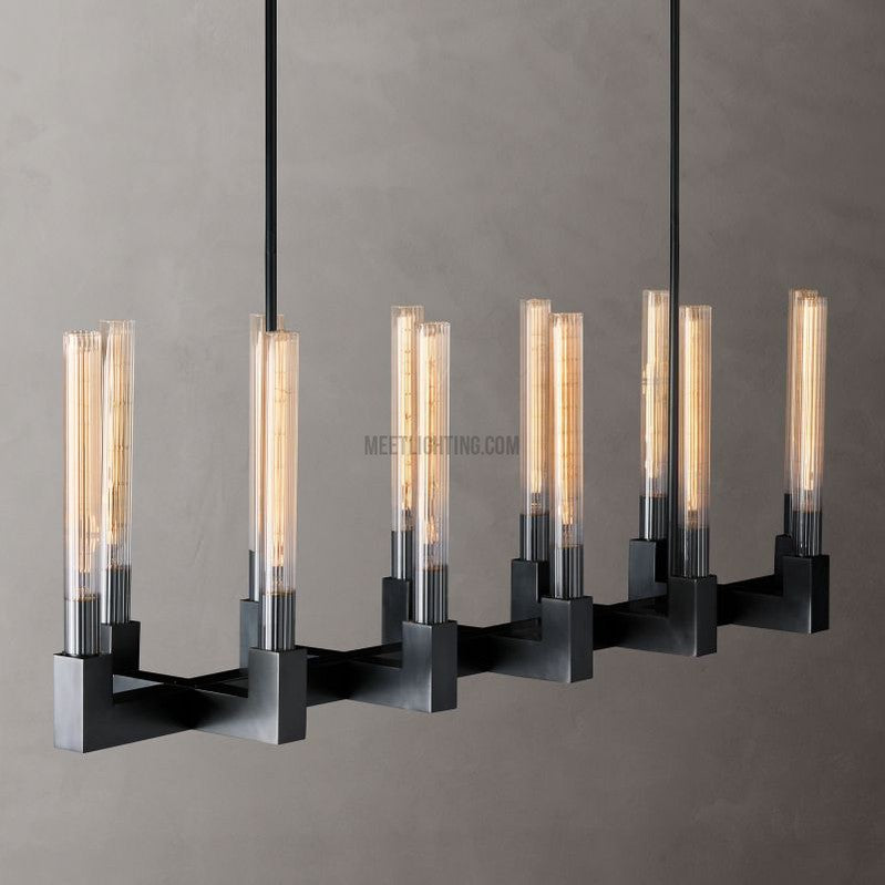Cannele Linear Chandelier 55"-MEET LIGHTING