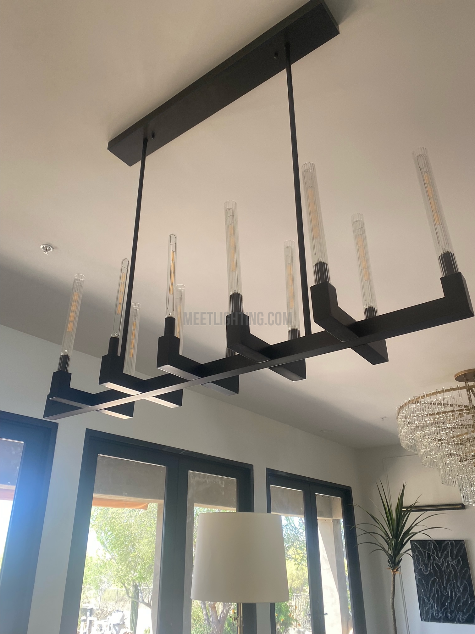 Cannele Linear Chandelier 67"-MEET LIGHTING