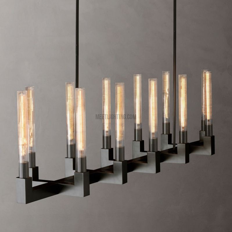 Cannele Linear Chandelier 67"-MEET LIGHTING