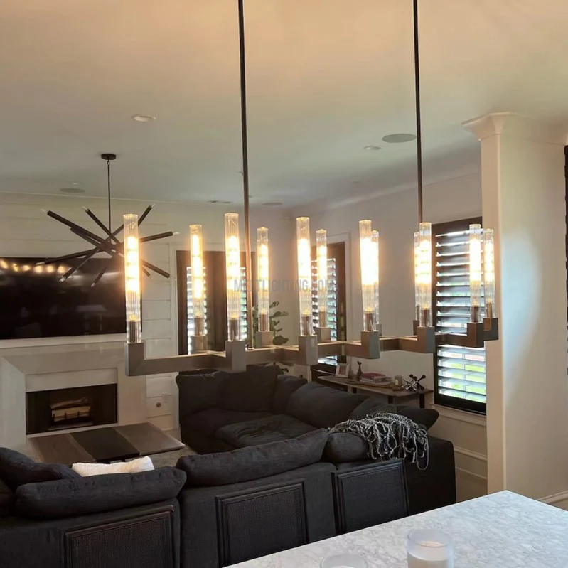 Cannele Linear Chandelier 67"-MEET LIGHTING