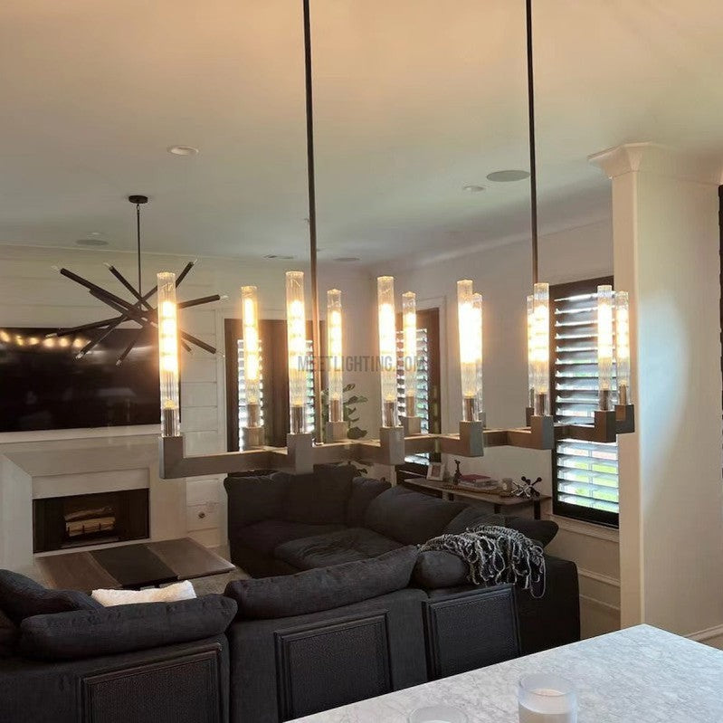 Cannele Linear Chandelier 67"-MEET LIGHTING