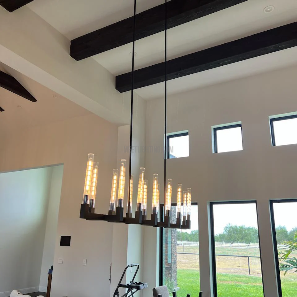 Cannele Linear Chandelier 67"-MEET LIGHTING