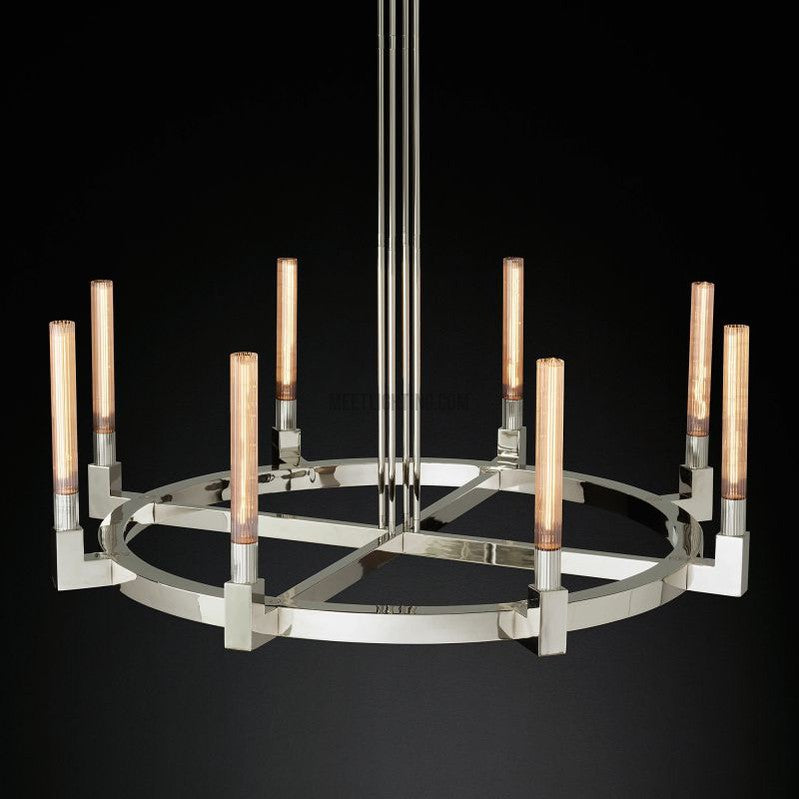 Cannele Round Chandelier 48"-MEET LIGHTING