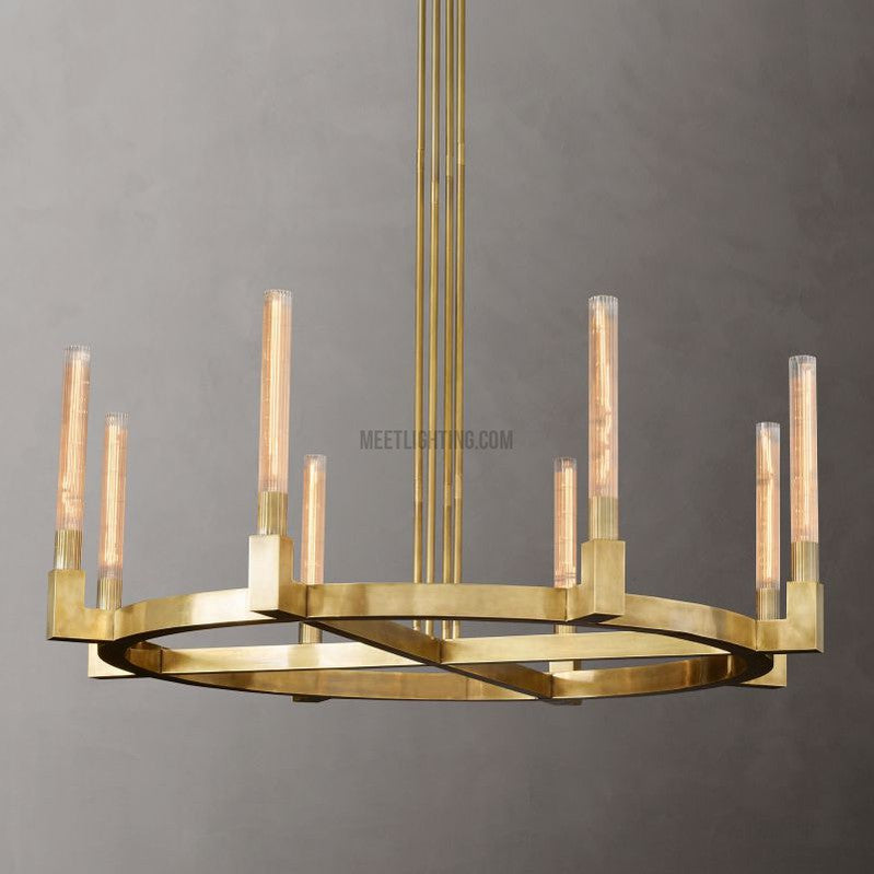 Cannele Round Chandelier 48"-MEET LIGHTING