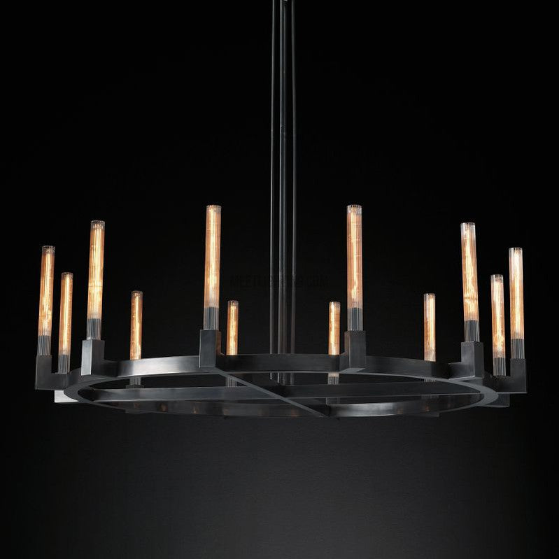 Cannele Round Chandelier 60"-MEET LIGHTING