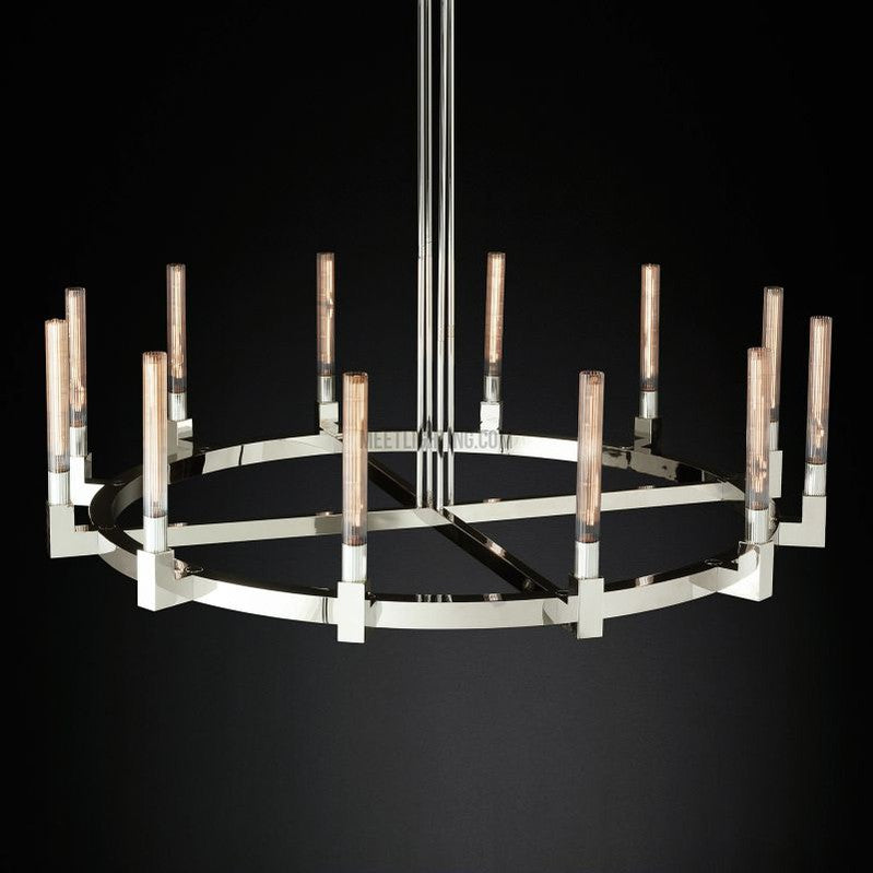 Cannele Round Chandelier 60"-MEET LIGHTING
