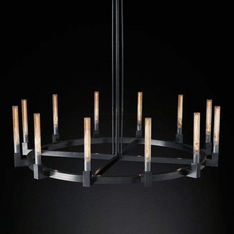 Cannele Round Chandelier 60"-MEET LIGHTING