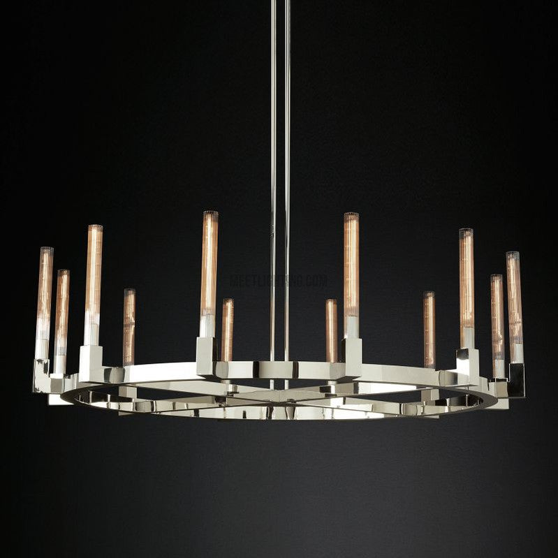 Cannele Round Chandelier 60"-MEET LIGHTING