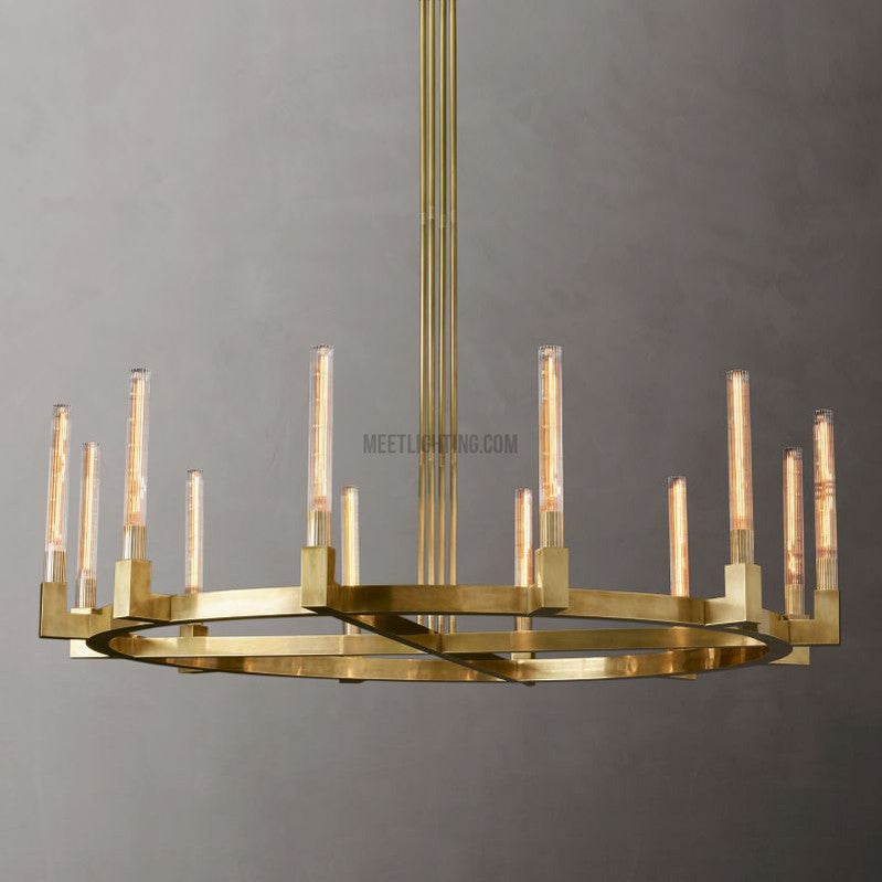 Cannele Round Chandelier 60"-MEET LIGHTING