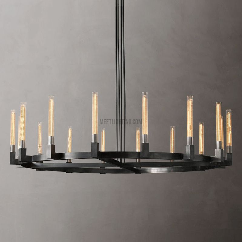 Cannele Round Chandelier 72"-MEET LIGHTING