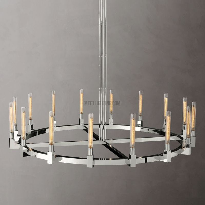 Cannele Round Chandelier 72"-MEET LIGHTING