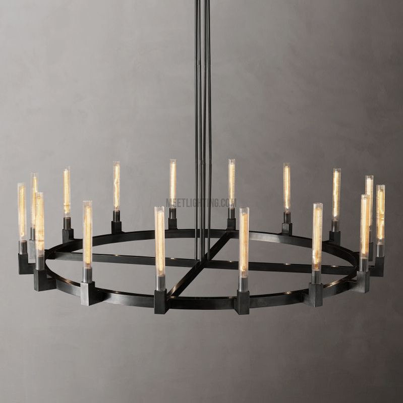 Cannele Round Chandelier 72"-MEET LIGHTING