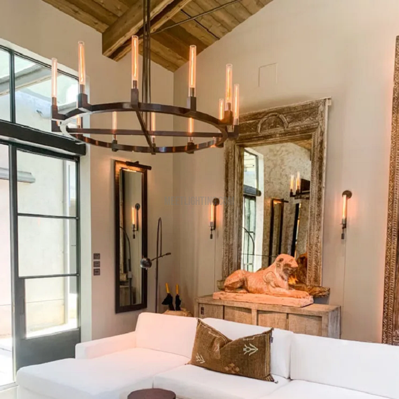 Cannele Round Chandelier 72"-MEET LIGHTING