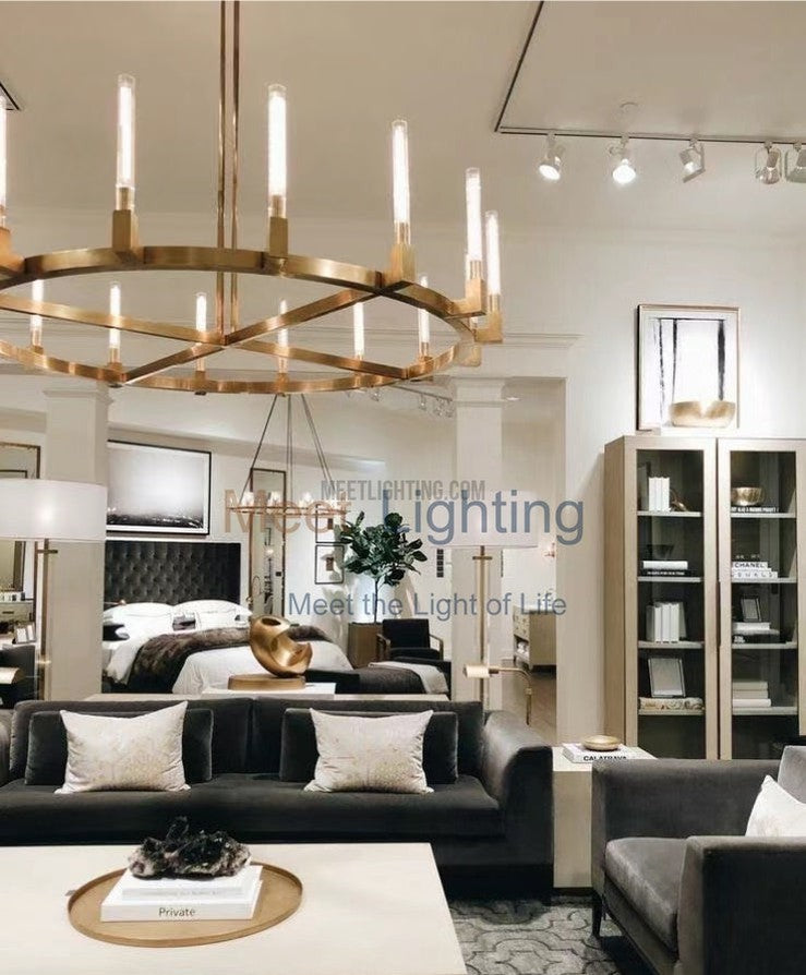 Cannele Round Chandelier 72"-MEET LIGHTING