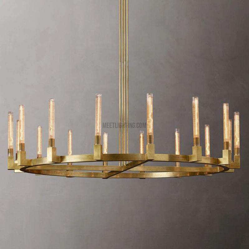 Cannele Round Chandelier 72"-MEET LIGHTING