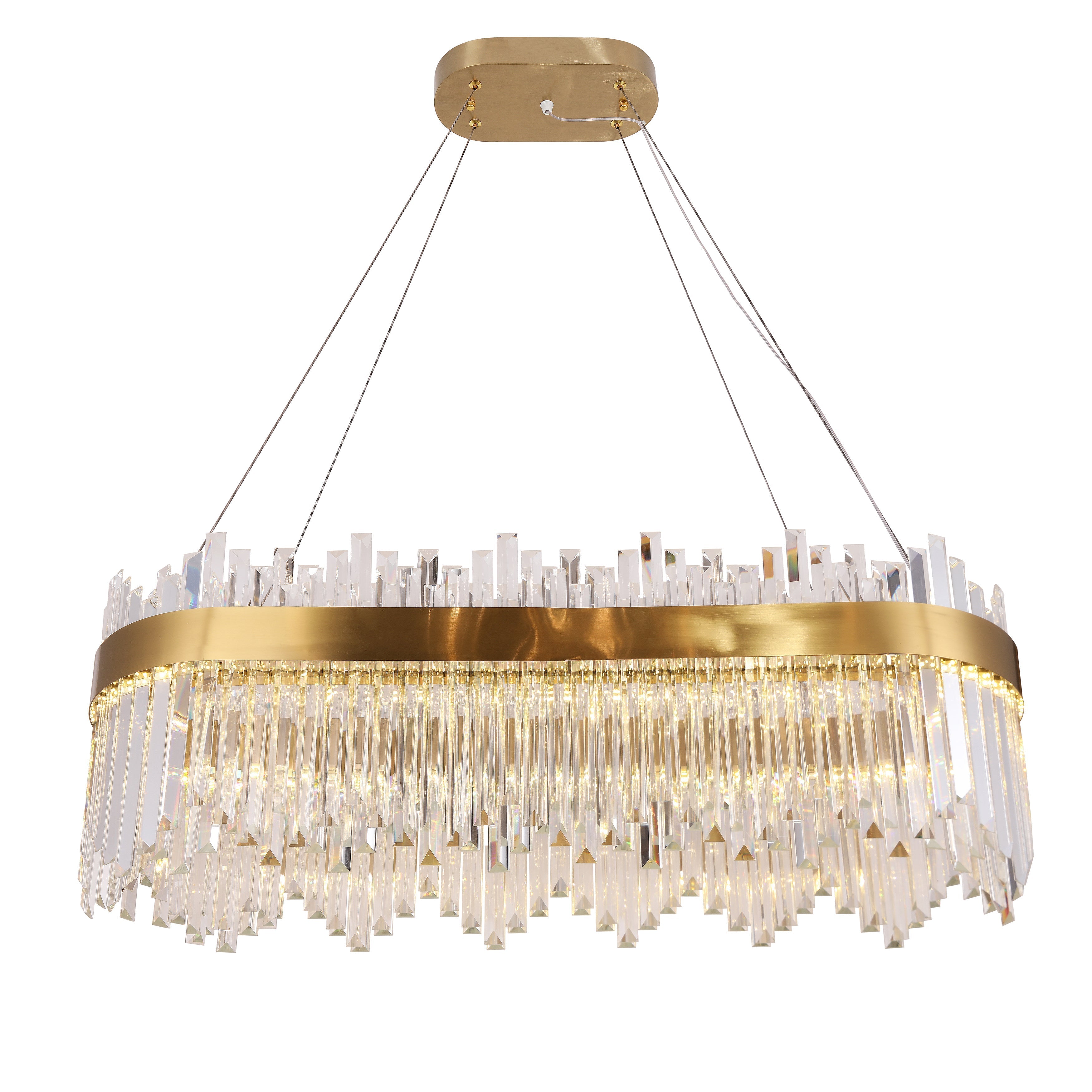 Cebal Odeon Oval Crystal Fringe Chandelier-MEET LIGHTING